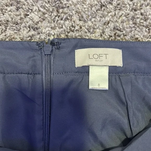 Loft short grey wool shirt back zipper - Picture 3 of 4